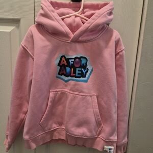 Pink A For Adley Kids Hoodie
